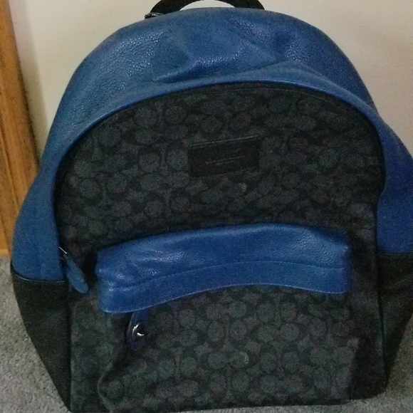 NWT Coach Campus Signature Coated Canvas Backpack F72051 Denim Charcoal - Picture 3 of 12